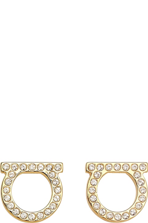 Ferragamo أقراط لـ السيدات Ferragamo Gancini Crystals Earrings