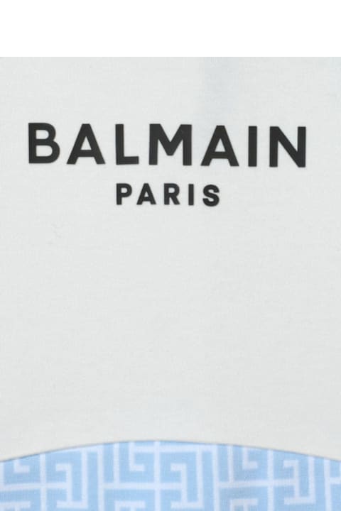 Balmain الملابس لـ رُضع أولاد Balmain Set Tutina Con Logo