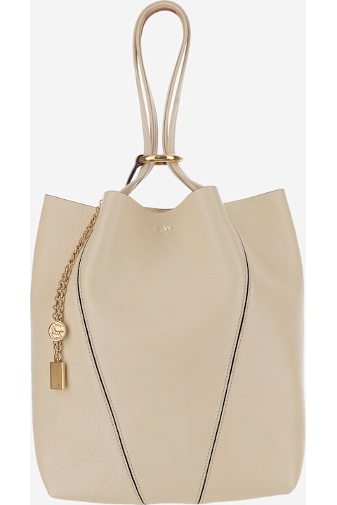 Homeware Chloé Chloé Spin Tote Bag In Granate Leather
