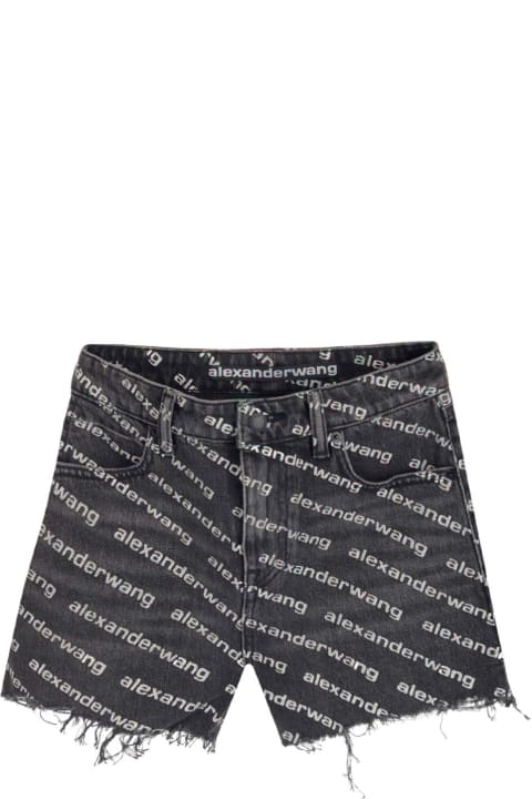 Alexander Wang Clothing for Women Alexander Wang Logo-print Denim Shorts