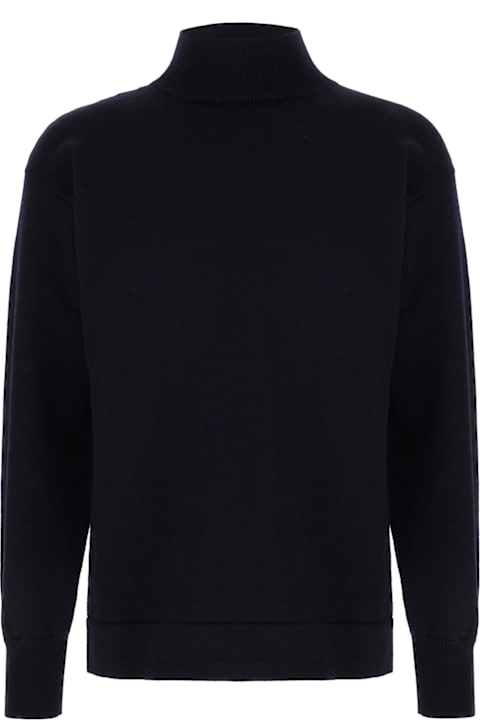 Maison Margiela Sweaters for Men Maison Margiela Midnight Blue Wool Sweater