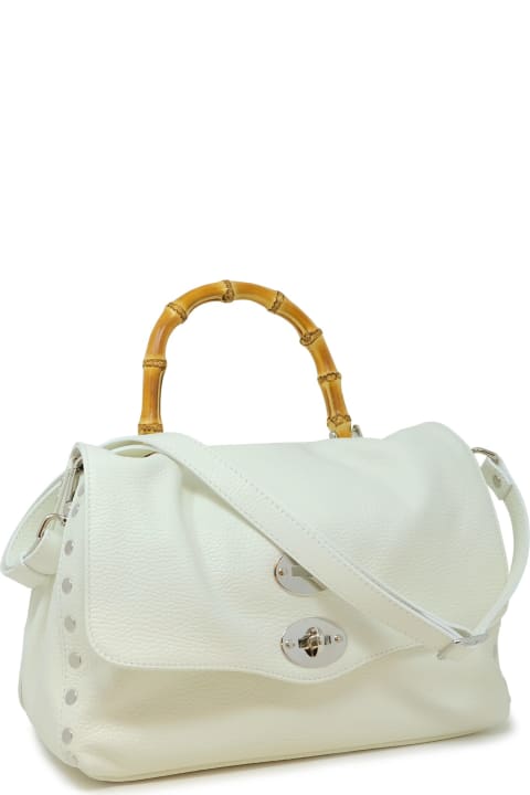 Zanellato for Women Zanellato Zanellato 068010-0950000-z1190 White Postina Daily S Bamboo Leather Handbag