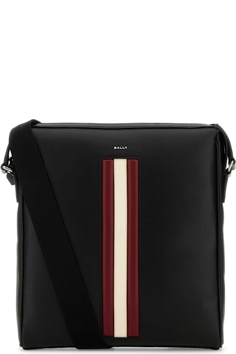 Bally Shoulder Bags for Men Bally Black Leather Crossbody Bag