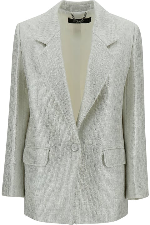 Federica Tosi Coats & Jackets for Women Federica Tosi Silver Single-breasted Jacket With A Single Button In Cotton Blend Man