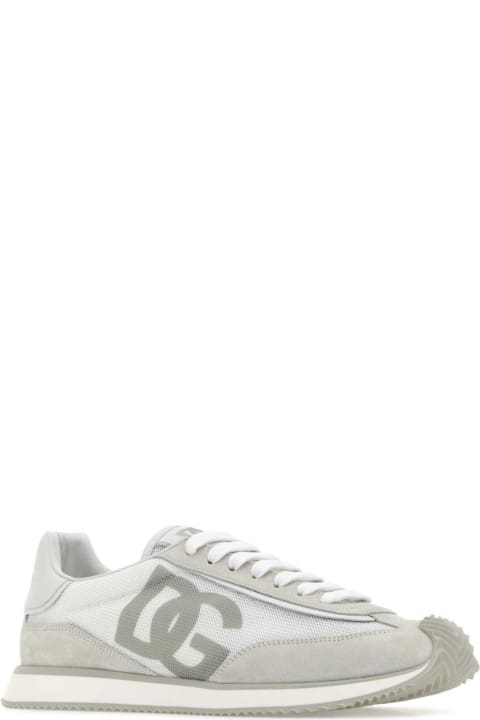 Fashion for Men Dolce & Gabbana Two-tone Suede And Mesh Dg Aria Sneakers