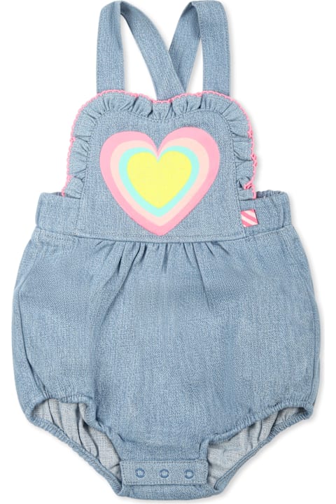 Billieblush Clothing for Baby Girls Billieblush Denim Babygrow For Babygirl With Heart