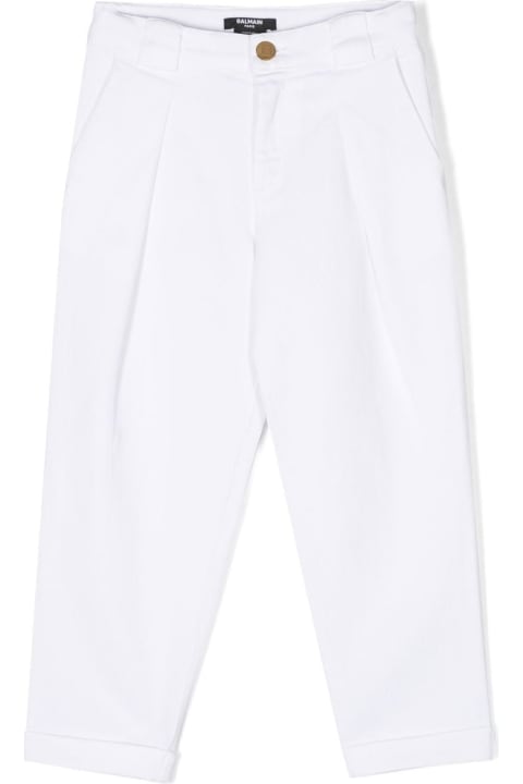 Sale for Kids Balmain White Cotton Pants