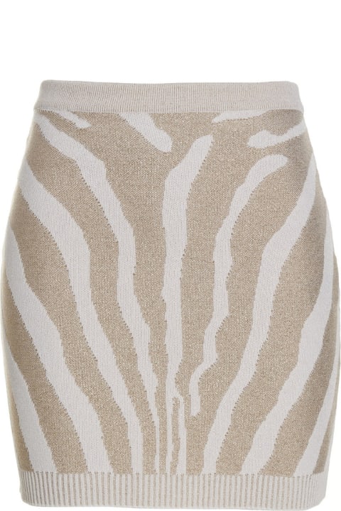 Balmain Skirts for Women Balmain Zebra Miniskirt