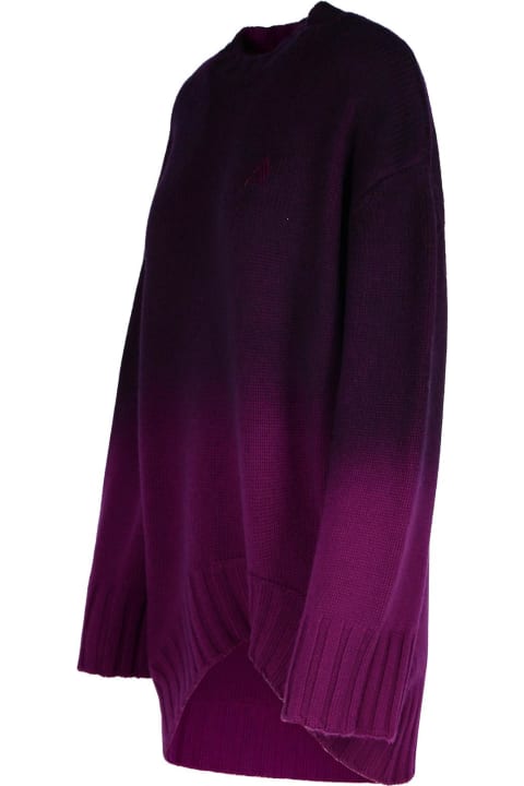 ウィメンズ The Atticoのニットウェア The Attico Purple Wool Blend Mini Dress