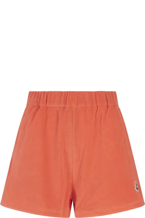 Fashion for Women Moncler Orange Terry Shorts
