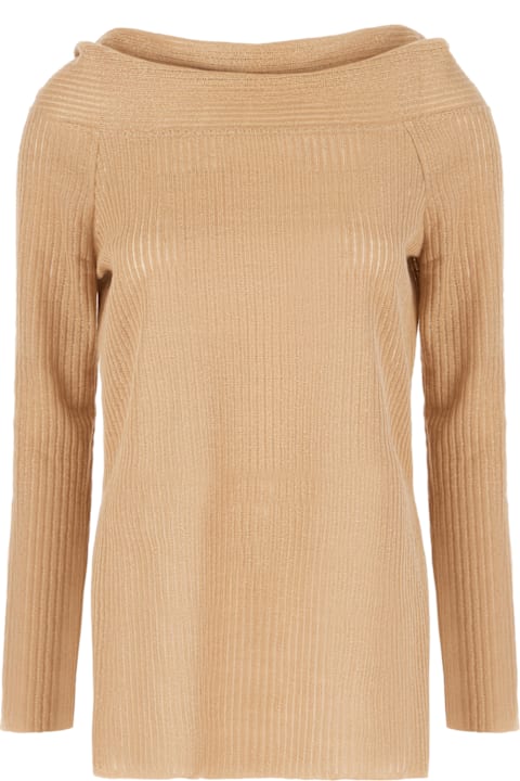 Alberta Ferretti Sweaters for Women Alberta Ferretti Skin Pink Linen Sweater