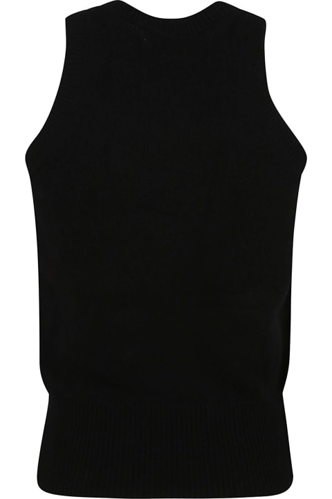 Alexander McQueen Coats & Jackets for Women Alexander McQueen Black Knitted Sleeveless Top