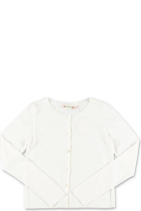 Bonpoint Kids Bonpoint Long Sleeved Buttoned Knitted Cardigan