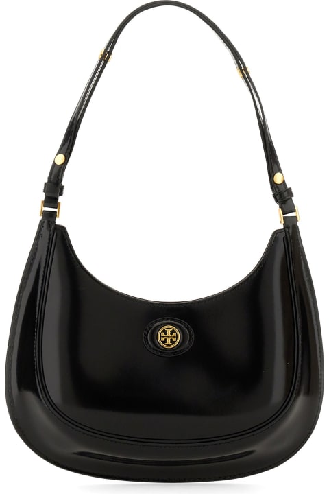 Tory Burch for Women Tory Burch Robinson Brushed Leather Crescent Bag