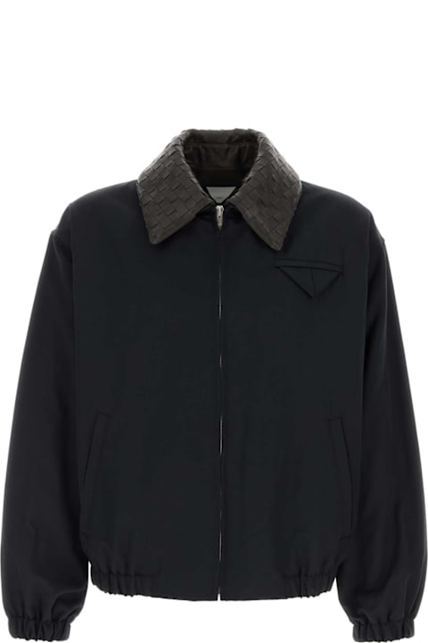 Bottega Veneta Coats & Jackets for Men Bottega Veneta Midnight Blue Tech Cotton Jacket