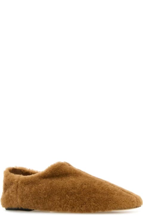 Dries Van Noten لـ Men Dries Van Noten Biscuit Shearling Slip Ons