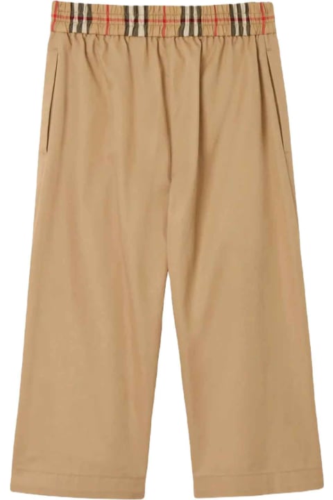 Burberry Bottoms for Girls Burberry Beige Trousers Girl