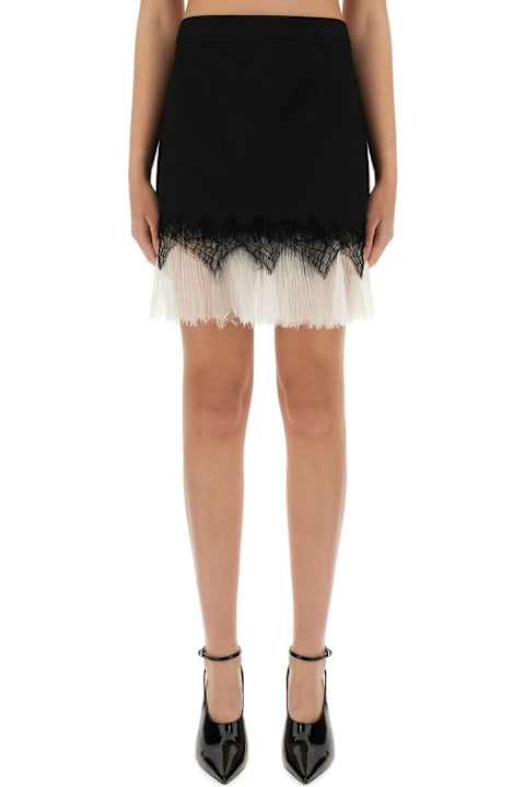Skirts for Women Alexander McQueen Spider Web Lace Miniskirt