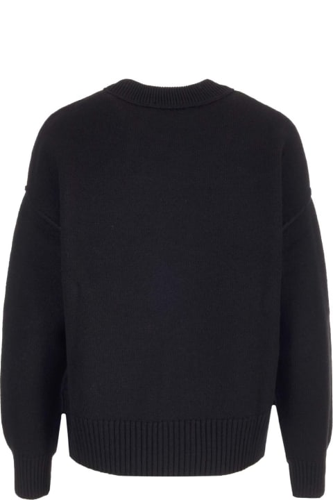 Ami Alexandre Mattiussi Sweaters for Men Ami Alexandre Mattiussi Black 'ami De Coeur' Sweater