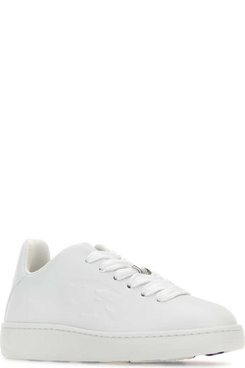 Shoes Sale for Women Burberry White Leather Sneakers