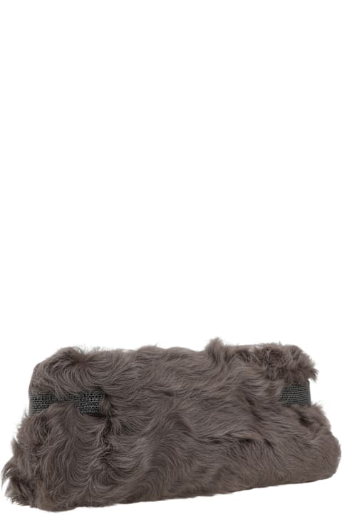 Brunello Cucinelli for Kids Brunello Cucinelli Fur Clutch Bag