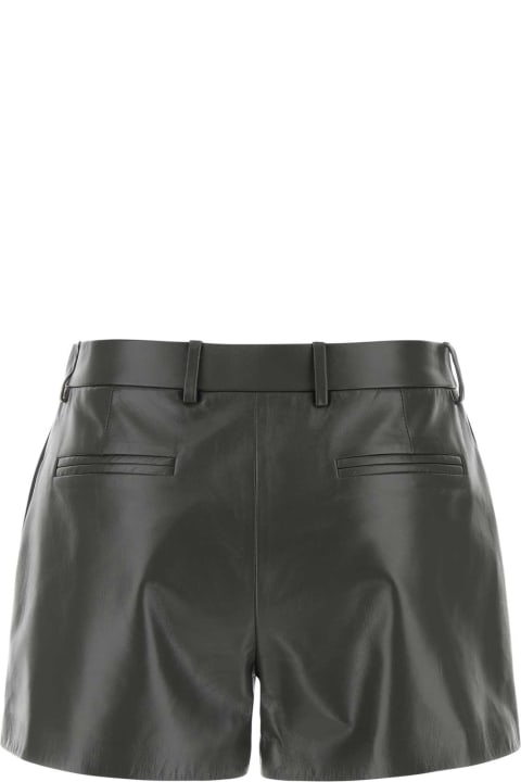 Gucci for Women Gucci Graphite Leather Shorts