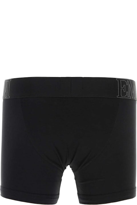 キッズ新着アイテム Emporio Armani Black Stretch Cotton Boxer
