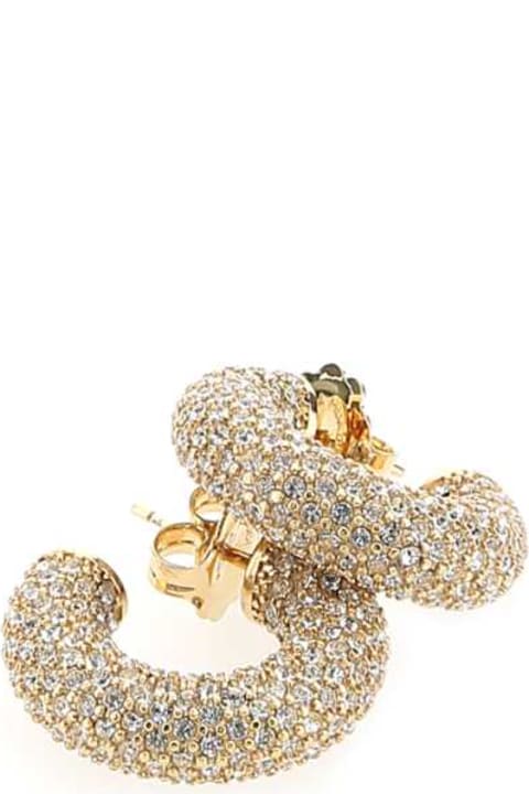 Jewelry for Women Amina Muaddi Embellished Metal Mini Cameron Earrings