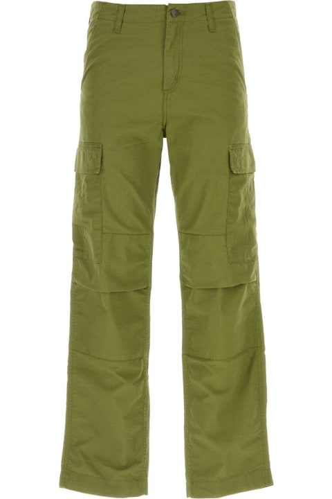 Carhartt Pants & Shorts for Women Carhartt Olive Green Cotton Regular Cargo Pant