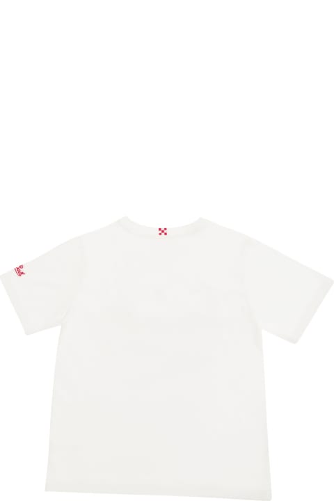 Topwear for Baby Girls MC2 Saint Barth White T-shirt With Dubai Print In Cotton Baby