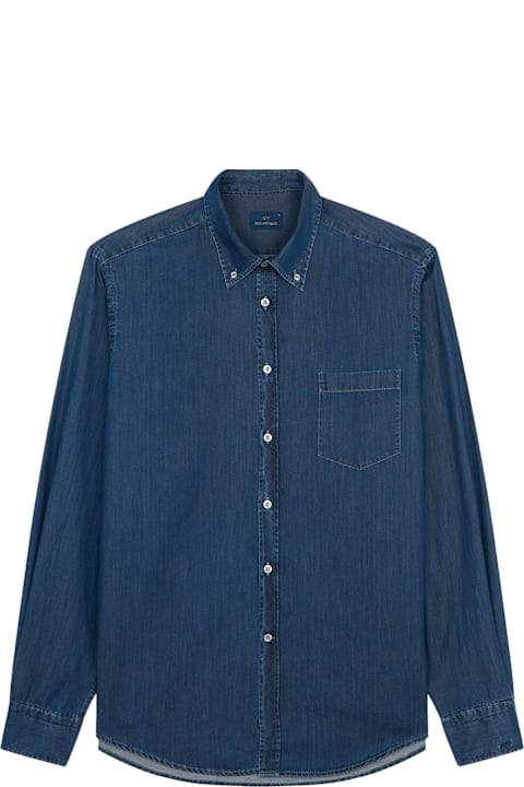 Paul&Shark قمصان لـ القسم الرجالي Paul&Shark Men's Denim Shirt