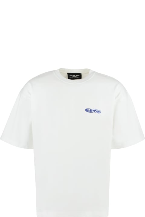 メンズ Enterprise Japanのトップス Enterprise Japan Ss Eyes Cotton Crew-neck T-shirt