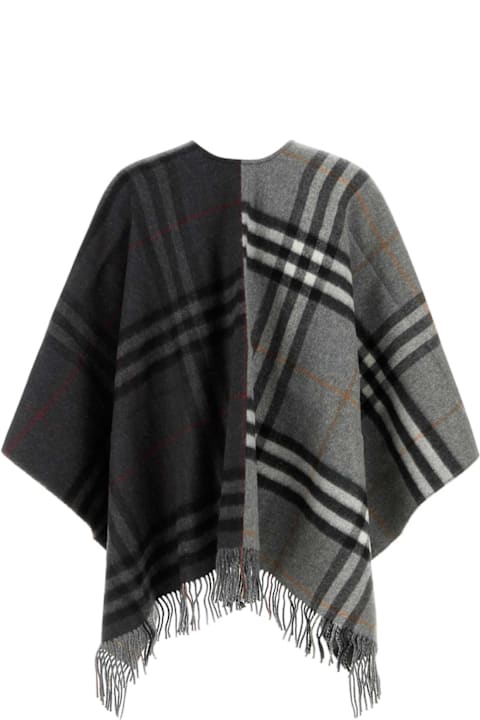 メンズ新着アイテム Burberry Embroidered Wool Blend Cape