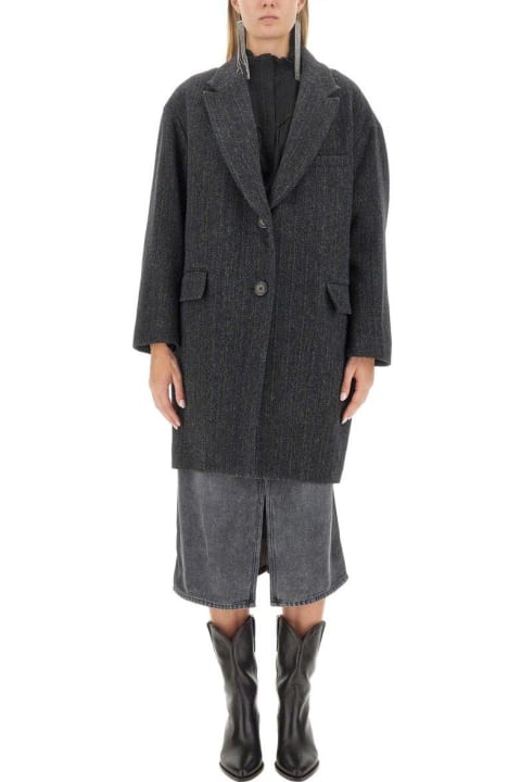 Coats & Jackets for Women Marant Étoile Single-breasted Long-sleeved Coat