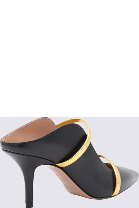 Malone Souliers Sandals for Women Malone Souliers Black And Gold Leather Maureen Pumps