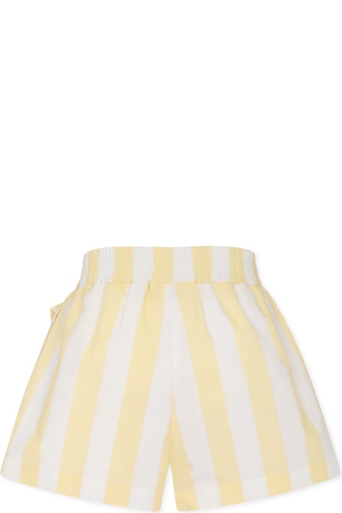 Bottoms for Girls Fendi Yellow Shorts For Girl With Pequin Print