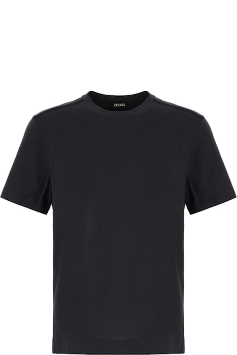 Zegna for Men Zegna Charcoal Silk Blend T-shirt