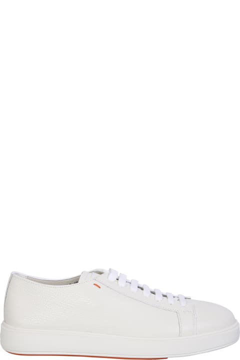メンズ Santoniのスニーカー Santoni White Leather Sneakers