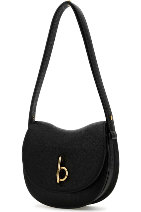 Homeware Burberry Black Leather Small Rocking Horse Shoulder Bag