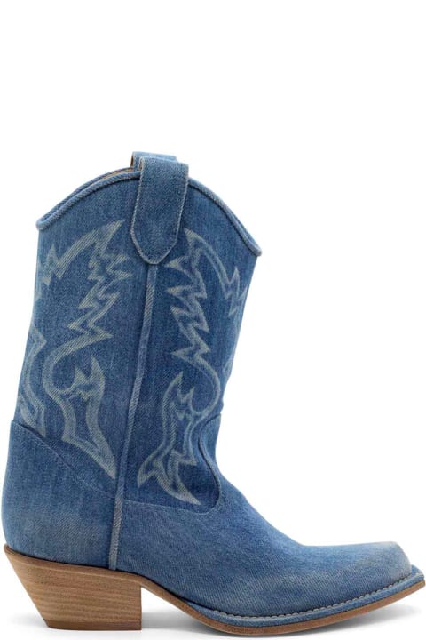 Vic Matié Boots for Women Vic Matié Western Style Denim Texan Boot