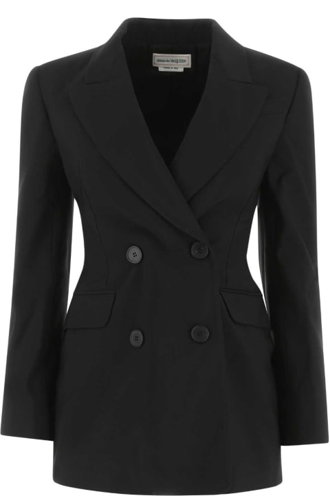 Alexander McQueen Coats & Jackets for Women Alexander McQueen Black Wool Blazer