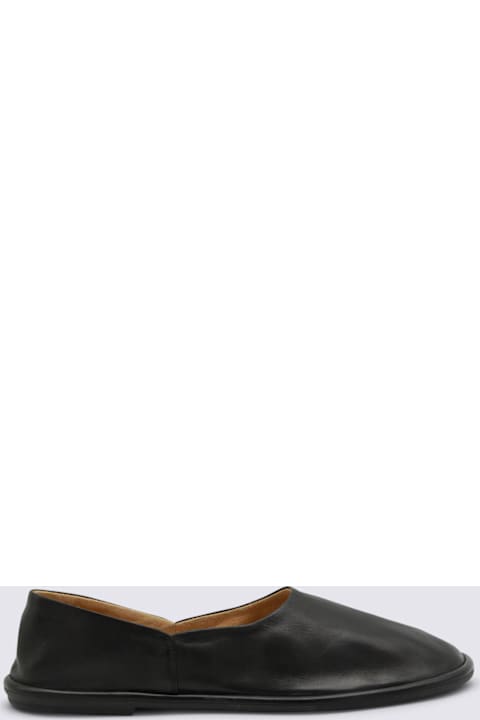 The Row Black Leather Flats
