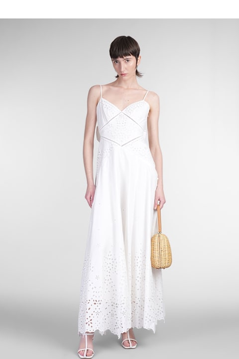 self-portrait for Kids self-portrait Long Dress In White Cotton