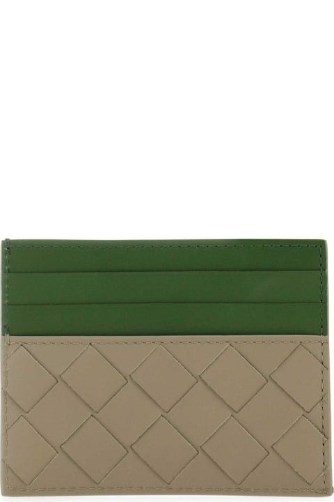 メンズ アクセサリー Bottega Veneta Woven Leather Card Holder