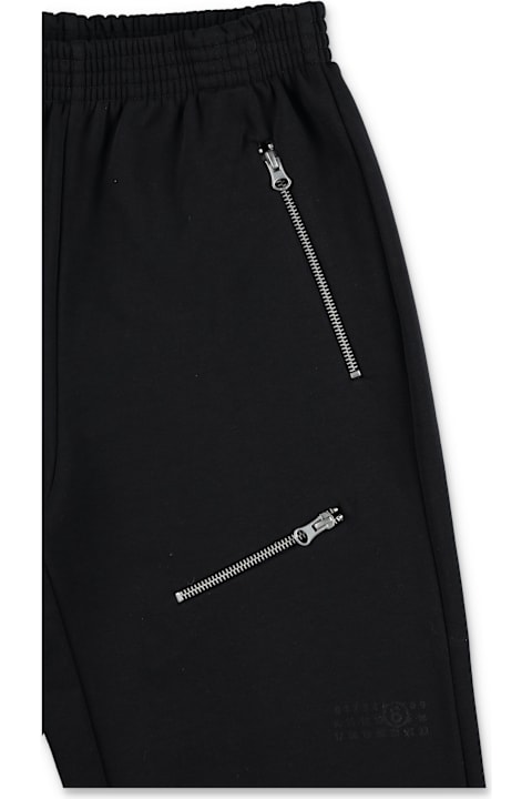 أدوات منزلية MM6 Maison Margiela Mm6 Maison Margiela Kids Black Jogger Trousers With Zips