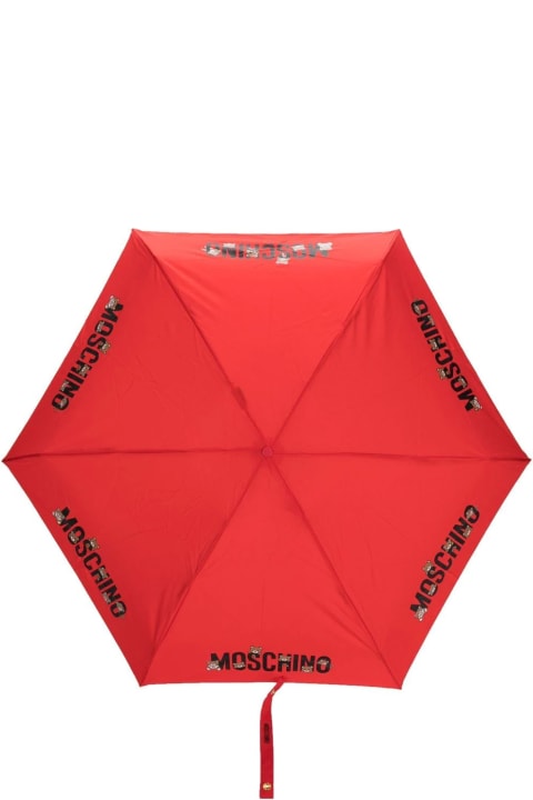 ウィメンズ Moschinoの傘 Moschino Bear Logo Box Supermini Umbrella