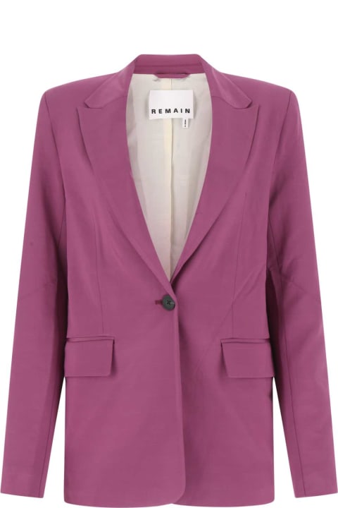 REMAIN Birger Christensen Coats & Jackets for Women REMAIN Birger Christensen Purple Stretch Viscose Shiny Blazer