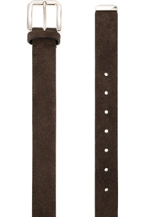 أدوات منزلية Brunello Cucinelli Inverted Leather Belt With Square Buckle And Toecap