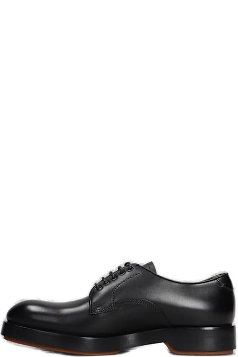 Zegna أحذية اللوفرز والبوت لـ القسم الرجالي Zegna Round-toe Lace-up Derby Shoes