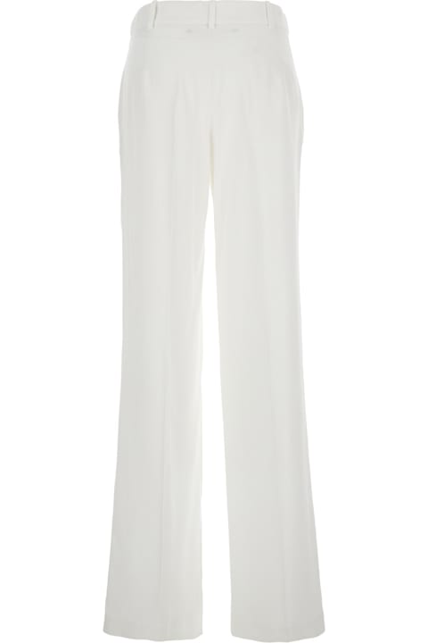 Federica Tosi لـ Women Federica Tosi White Palazzo Pants With Pences On The Front In Viscose Woman